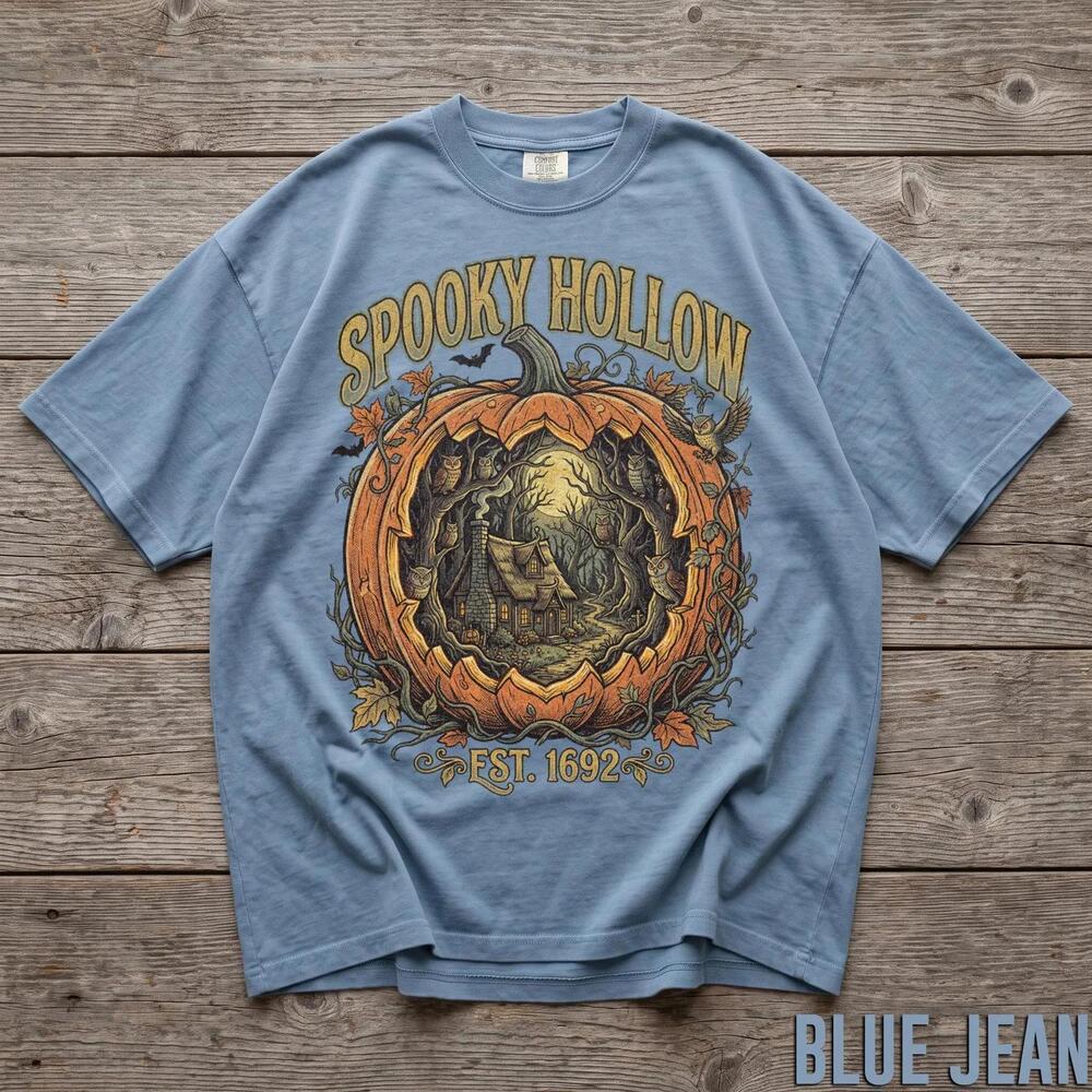 Spooky Hollow Est 1692 Shirt, S Haunted Cottage, Halloween Forestcore Tee